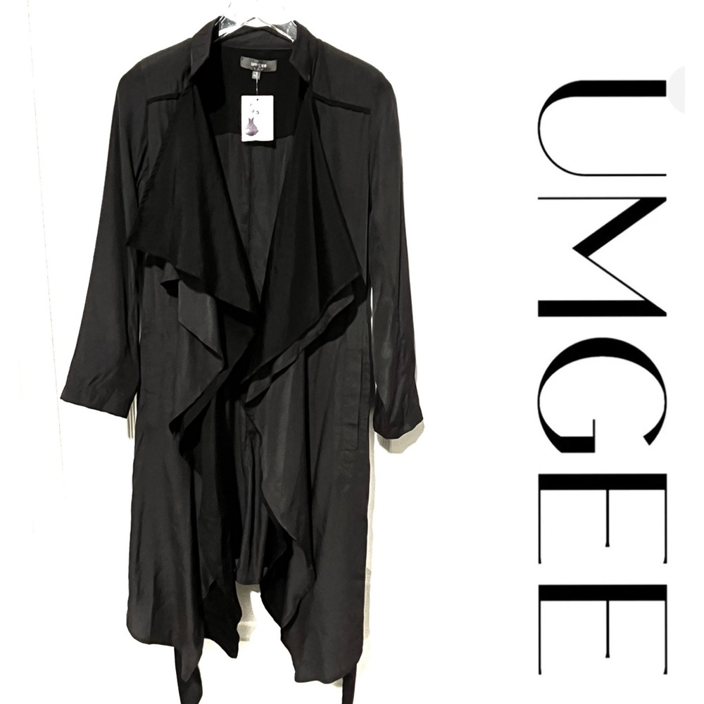 NWT Umgee black waterfall trench jacket (Style A8551)